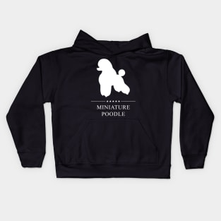 Miniature Poodle Dog White Silhouette Kids Hoodie